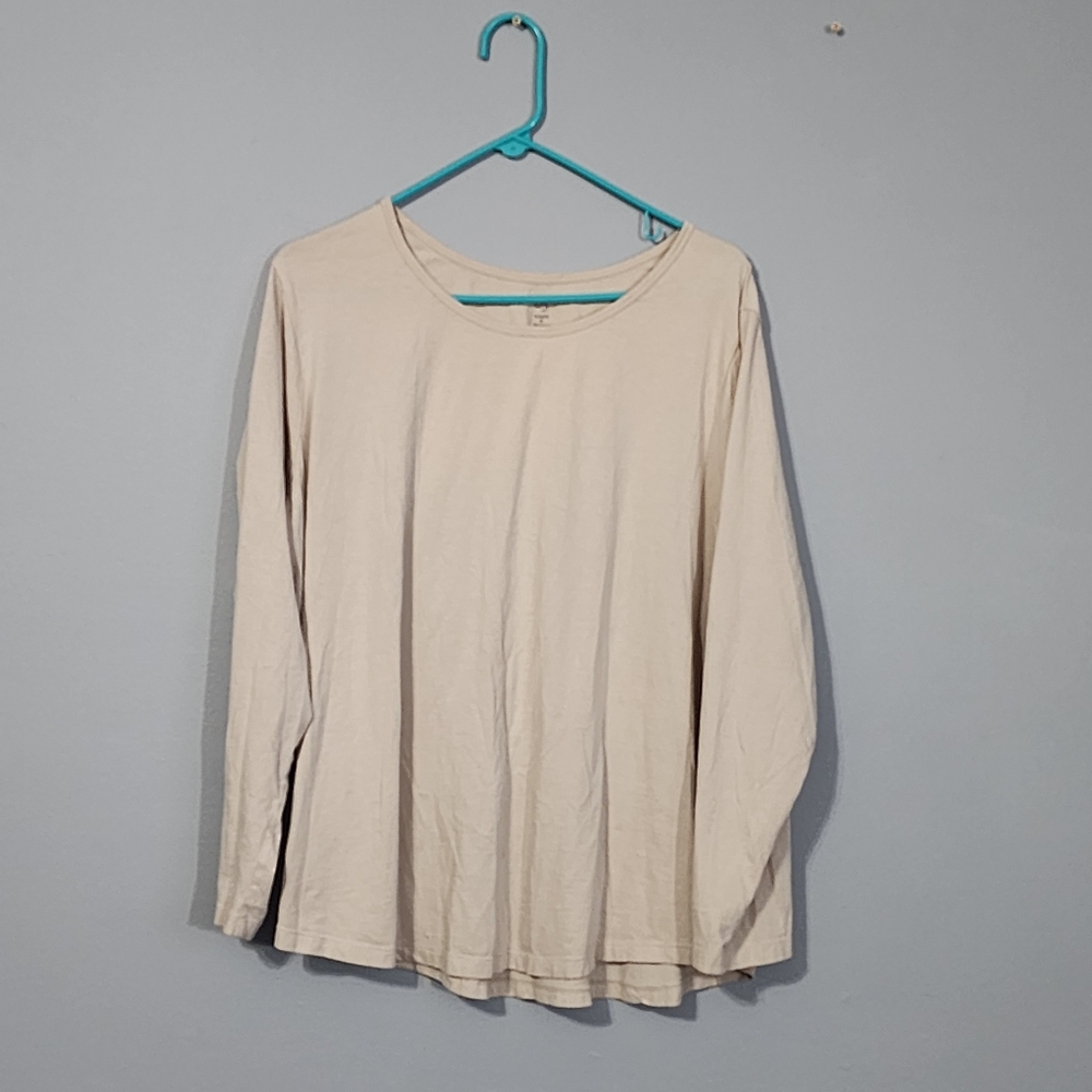 Cream Long Sleeve Top